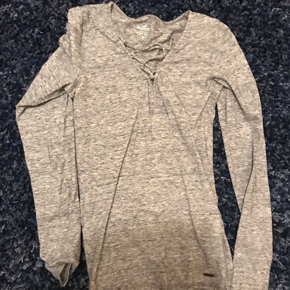 Lace Up Long Sleeve Shirt